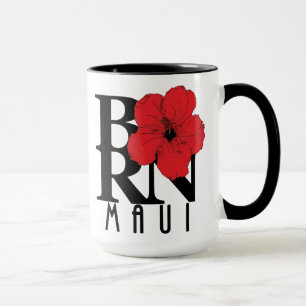 GEBOREN Maui Roter Hibiskus 15oz Tasse