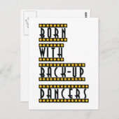 Geboren mit Back-up Dancers Postcard Broadway Gest Postkarte (Vorne/Hinten)