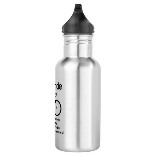 Geboren, mit dem Fahrrad arbeiten zu müssen Edelstahlflasche (Rechts)