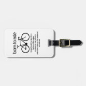 Geboren, mit dem Fahrrad arbeiten zu müssen Gepäckanhänger (Vorderseite horizontal)