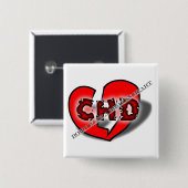 Geboren mit einem defekten Herzen Button (Vorne & Hinten)