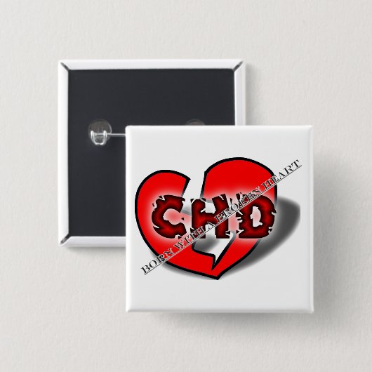 Geboren mit einem defekten Herzen Button (Vorne & Hinten)