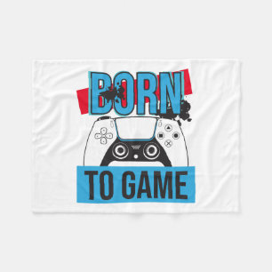GEBOREN MIT MEINEM KONSOLE SPIELEN FLEECEDECKE