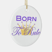 Geboren, mit niedlicher Krone anzuordnen Keramik Ornament (Rechts)