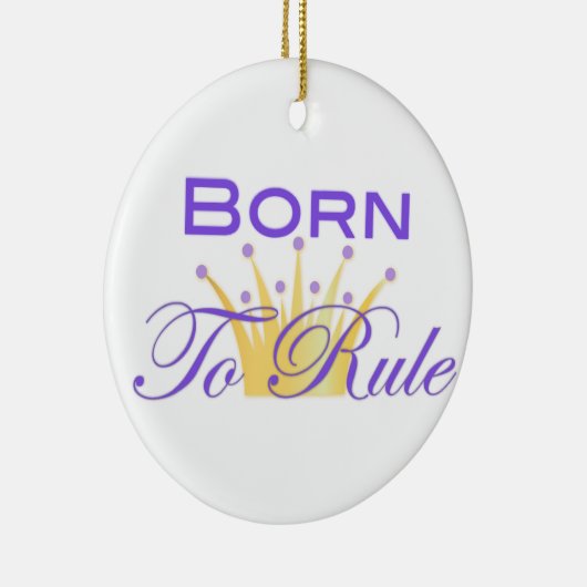 Geboren, mit niedlicher Krone anzuordnen Keramik Ornament (Rechts)