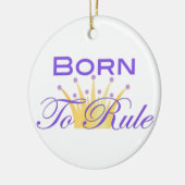 Geboren, mit niedlicher Krone anzuordnen Keramik Ornament (Links)