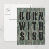 Geboren mit SISU 2 Postkarte (Vorne/Hinten)