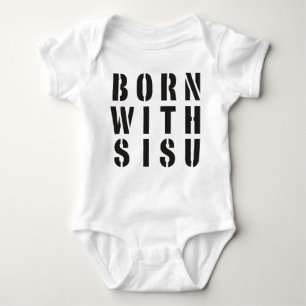 Geboren mit Sisu Baby Strampler
