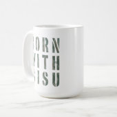 Geboren mit Sisu Camouflage 1 Kaffeetasse (Vorderseite Links)
