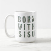 Geboren mit Sisu Camouflage 1 Kaffeetasse (Links)