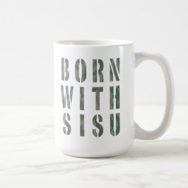 Geboren mit Sisu Camouflage 1 Kaffeetasse