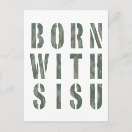 Geboren mit Sisu Camouflage 1 Postkarte