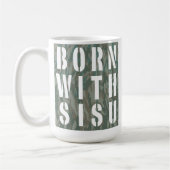 Geboren mit Sisu Camouflage 3 Kaffeetasse (Links)