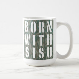 Geboren mit Sisu Camouflage 3 Kaffeetasse