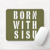 Geboren mit Sisu Dunkelheit Mousepad (Mit Mouse)