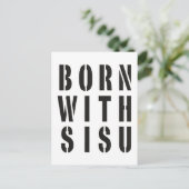 Geboren mit Sisu Postkarte (Stehend Vorderseite)