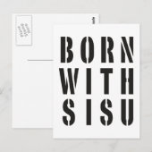 Geboren mit Sisu Postkarte (Vorne/Hinten)
