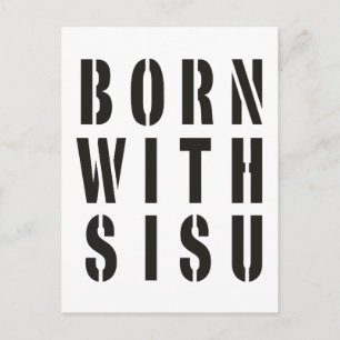 Geboren mit Sisu Postkarte