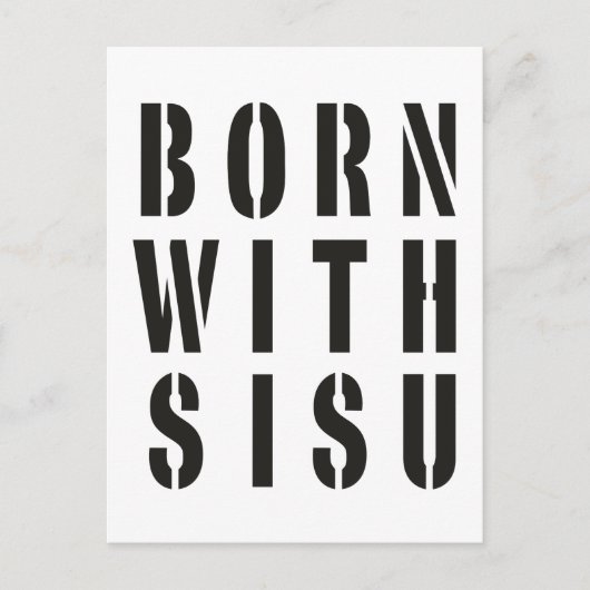 Geboren mit Sisu Postkarte (Vorderseite)