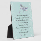 Geboren mit Wings Rumi Quote Tabletop Fotoplatte (Seite)