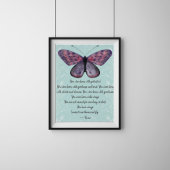 Geboren mit Wings Rumi Zitat Butterfly Poster
