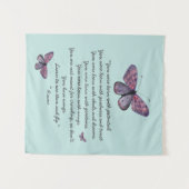 Geboren mit Wings Rumi Zitat Schmetterlinge Wandteppich (Vorderseite (Horizontal))