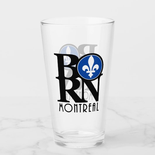 GEBOREN Montreal Glas (Vorderseite)