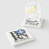 GEBOREN Montreal Steinuntersetzer (Seitenansicht)