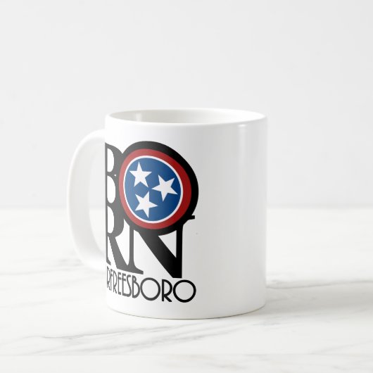 GEBOREN Murfreesboro, Tennessee 11oz Kaffeetasse (Vorderseite Links)