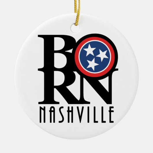 GEBOREN Nashville Keramik Ornament (Vorne)