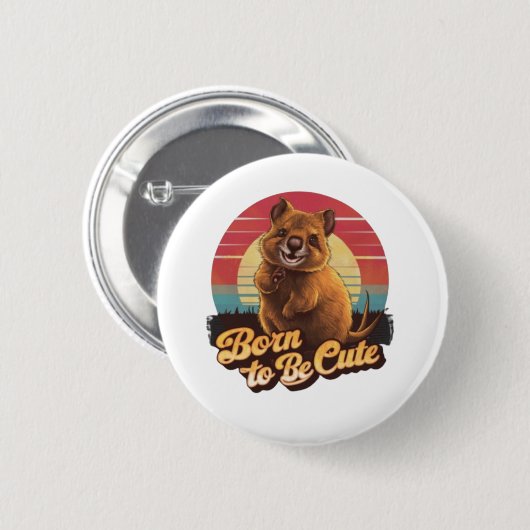 Geboren Niedlich Button (Vorne & Hinten)