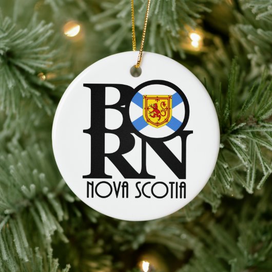 GEBOREN Nova Scotia Keramik Ornament (Baum)