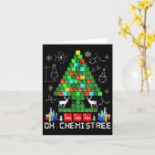 Geboren Oh Chemistree Funny Science Weihnachtsbaum Karte (Gelbe Blume)