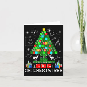 Geboren Oh Chemistree Funny Science Weihnachtsbaum Karte
