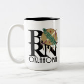 GEBOREN Oklahoma 15oz Zweifarbige Tasse (Links)