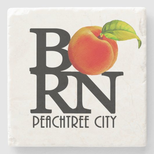 GEBOREN Peachtree City Georgia Steinuntersetzer (Vorderseite)