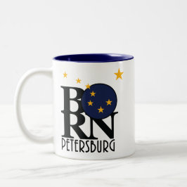 GEBOREN Petersburg Alaska 11oz Zweifarbige Tasse