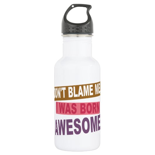 Geboren Phantastisch Edelstahlflasche (Vorderseite)