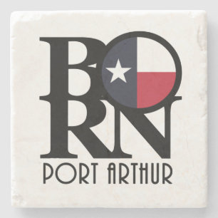 GEBOREN Port Arthur Texas Steinuntersetzer