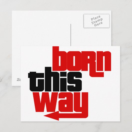 Geboren Postkarte (Vorne/Hinten)