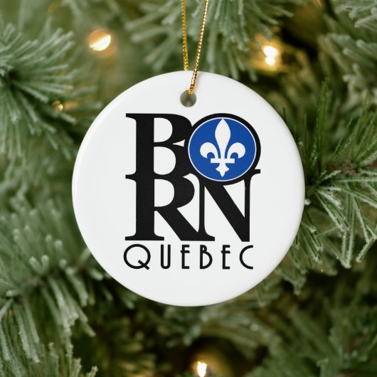 GEBOREN Quebec Keramik Ornament (Baum)