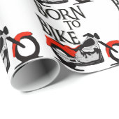 Geboren radzufahren geschenkpapier (Rolleneckpunkt)