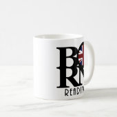 GEBOREN Reading England 11oz Kaffeetasse (VorderseiteRechts)