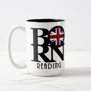 GEBOREN Reading England 15oz Zweifarbige Tasse
