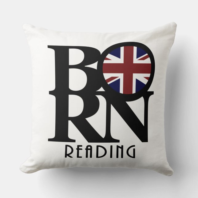 GEBOREN Reading England Kissen (Vorderseite)