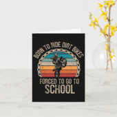 Geboren Ride Dirt Bikes Zwangsschule Funny Motocro Karte (Gelbe Blume)