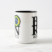 GEBOREN Rio Branco 15 oz Zweifarbige Tasse (Mittel)