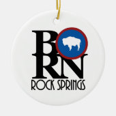 GEBOREN Rock Springs Wyoming Keramik Ornament (Vorne)