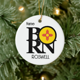 GEBOREN Roswell New Mexico Keramik Ornament