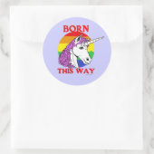 Geboren Runder Aufkleber (Tasche)